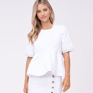 EN SAISON Madison Quilted Babydoll Top